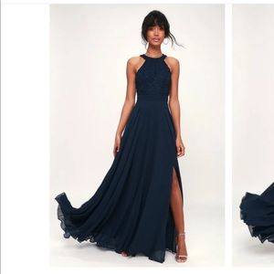 Lulus navy blue gown